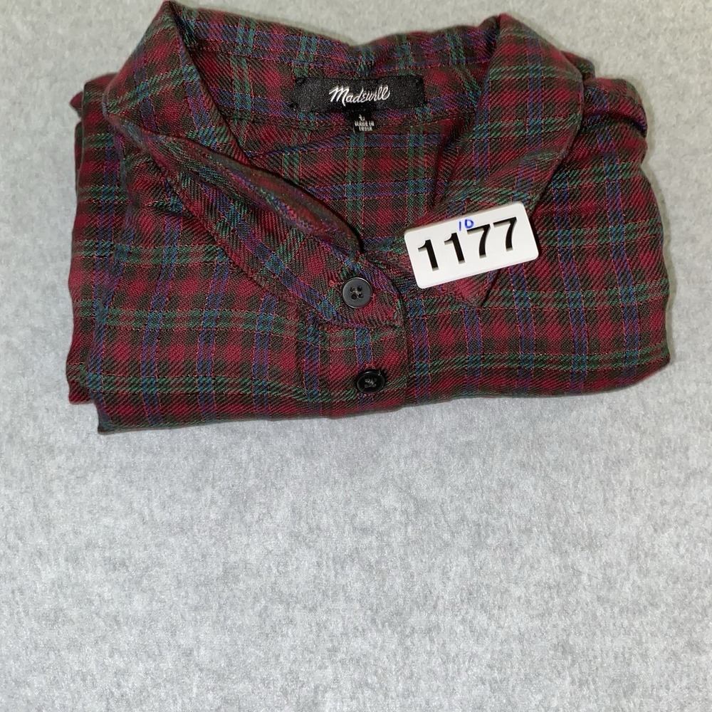 Madewell Women's Size L Flannel Westlake Shirt in Stoppard Plaid Long Sleeve Top - Picture 12 of 12